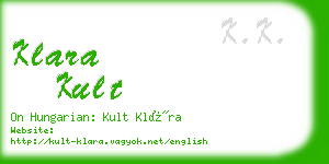 klara kult business card